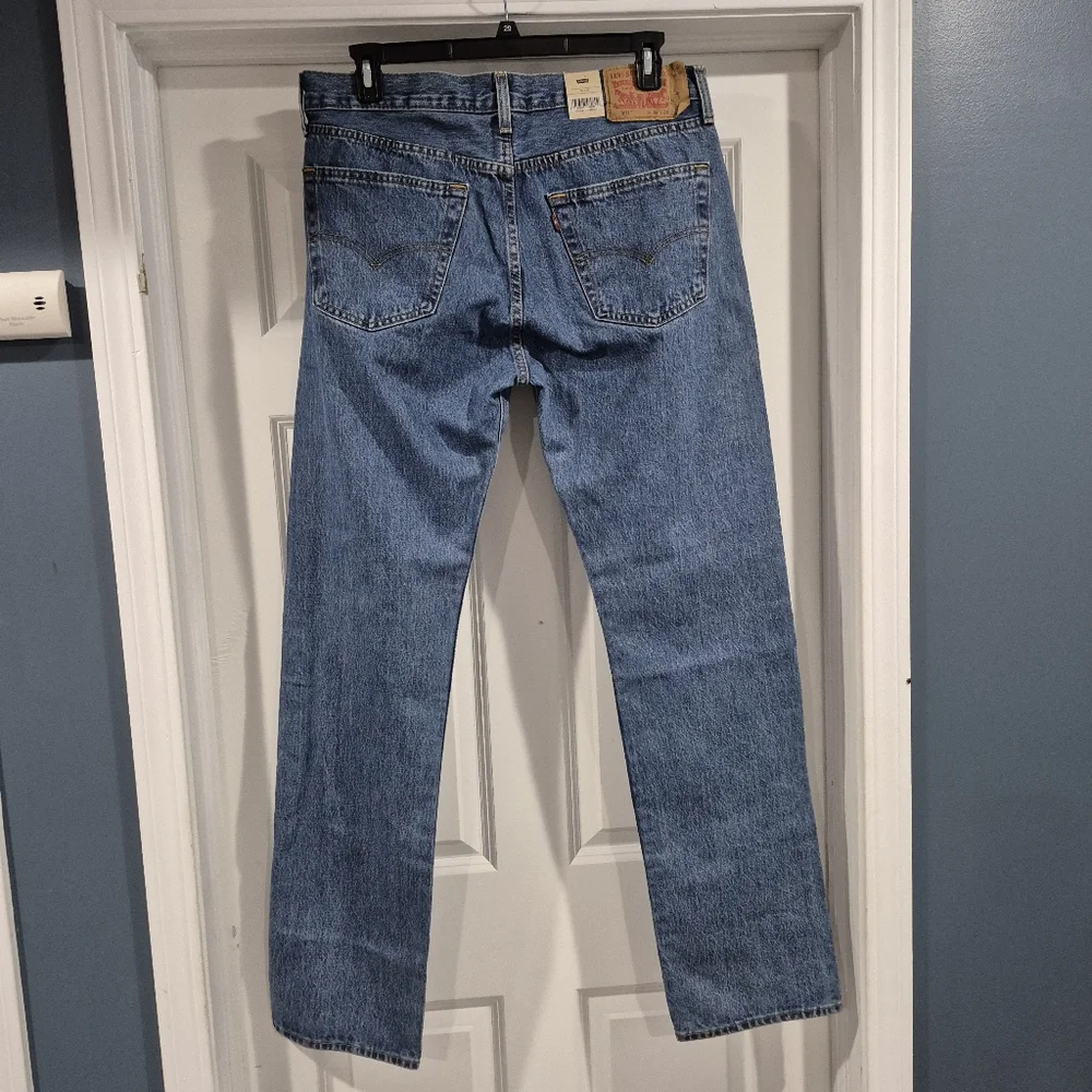 Levis 501 Jeans Mens 36x36 Blue 100%‎ Cotton Non Stretch NEW